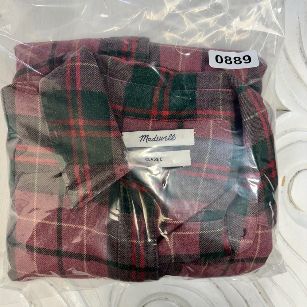 Madewell Flannel Ex-Boyfriend in Nona Plaid XS Button Down Shirt - Picture 10 of 10